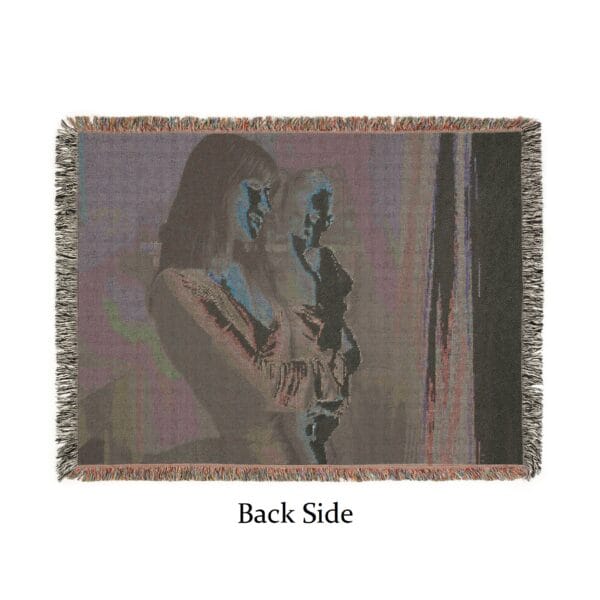 Vintage Style Woven Memorial Blanket 80in x 60in - Horizontal - Image 3