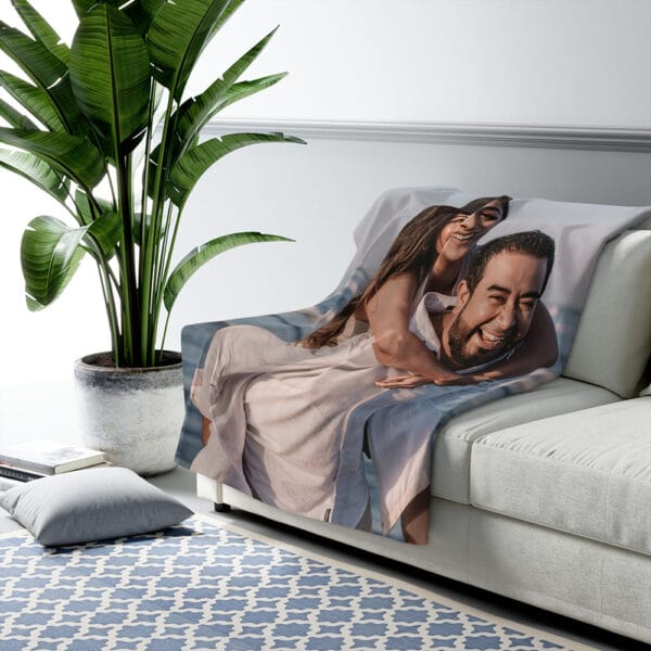 Sherpa Fleece Memorial Blanket 50in. x 60in. - Vertical - Image 3