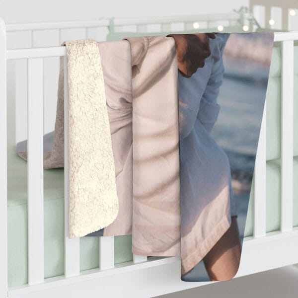 Sherpa Fleece Memorial Blanket 50in. x 60in. - Vertical - Image 4