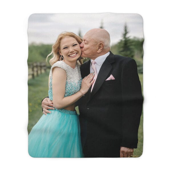 Sherpa Fleece Memorial Blanket 60in. x 80in. - Vertical