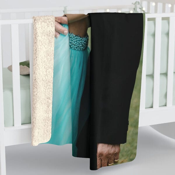 Sherpa Fleece Memorial Blanket 60in. x 80in. - Vertical - Image 5