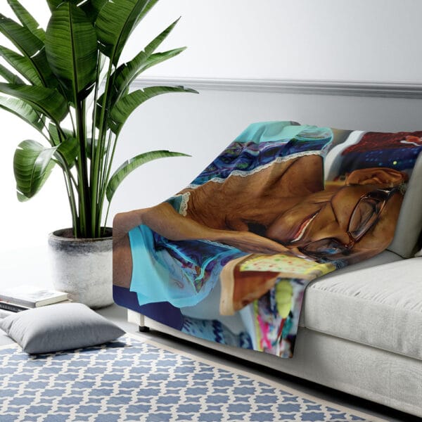Sherpa Fleece Memorial Blanket 80in. x 60in. - Horizontal - Image 4