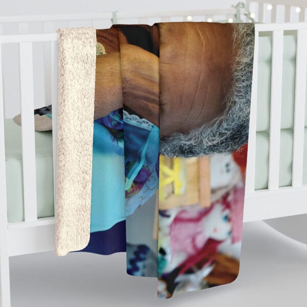 Sherpa Fleece Memorial Blanket 80in. x 60in. - Horizontal - Image 5